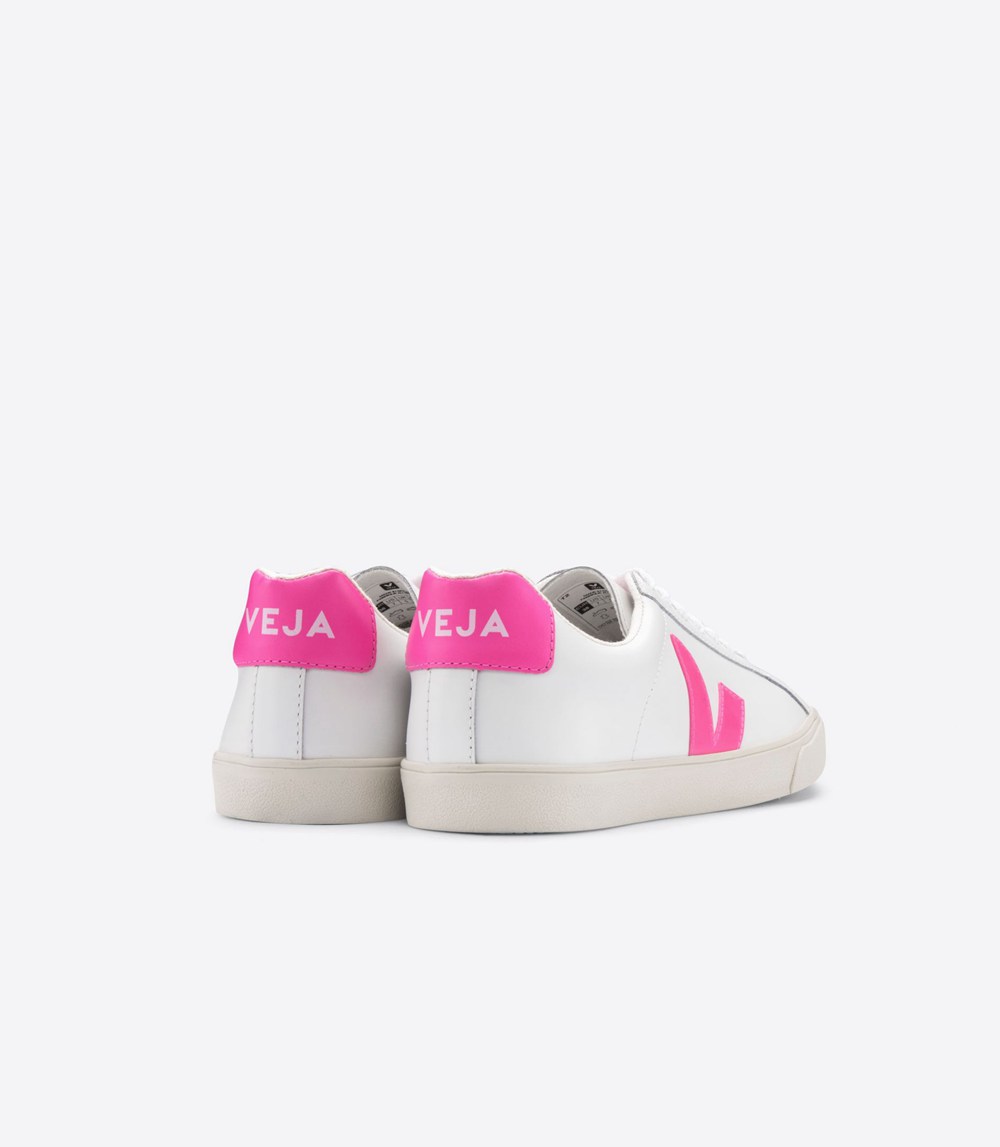 Veja Trainers Womens White/Pink - Esplar Leather - TIOV-82156